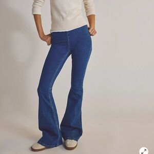 FREE PEOPLE PENNY PULL ON STRETCH BELL BOTTOM JEANS SIZE 25